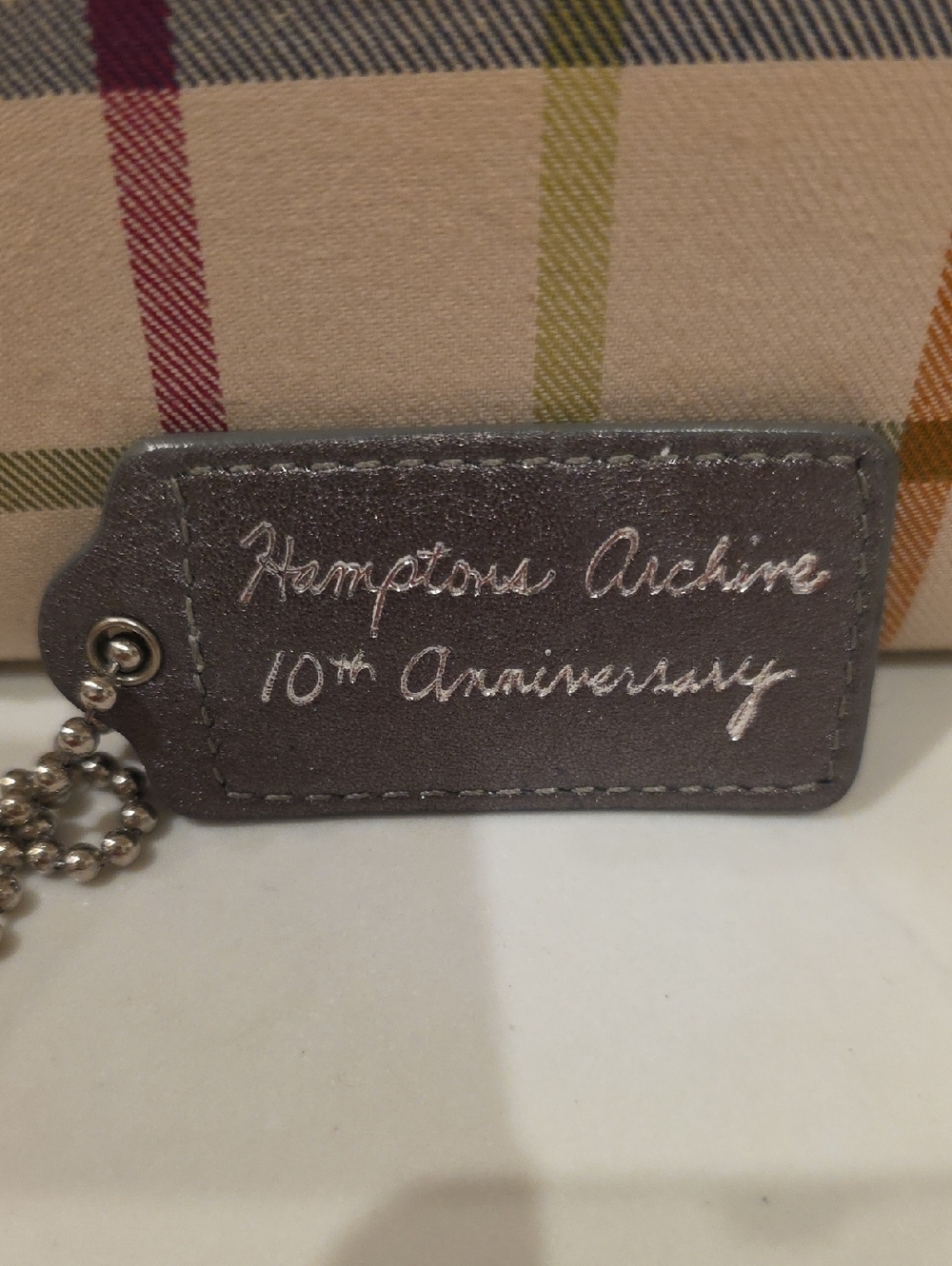 Coach Hamptons Archive Silver Metallic Hangtag 2.5×1.5 Approx - Picture 3 of 5